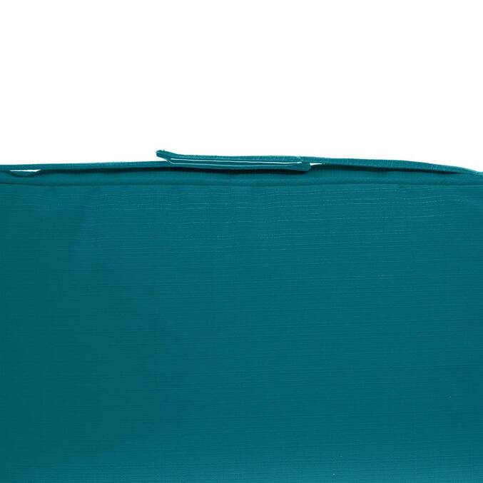 Almofada de cadeira com velcro KORAI Azul petróleo 40 x 40 cm - Poliéster Azul pato