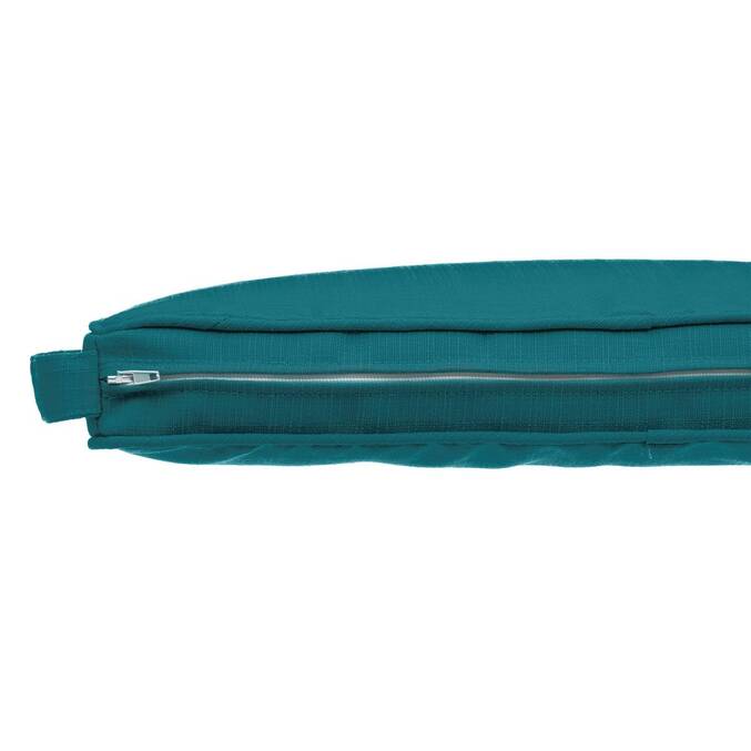 Almofada de cadeira com velcro KORAI Azul petróleo 40 x 40 cm - Poliéster Azul pato