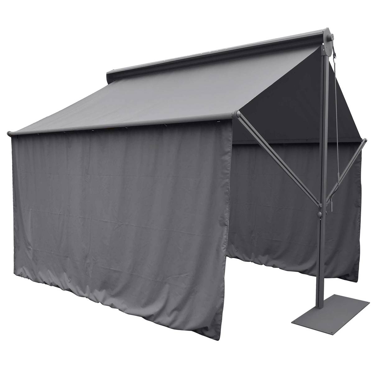 Cortinas para gazebo SALSA Ardósia Para SALSA 4 x 2 m - Poliéster Ardósia