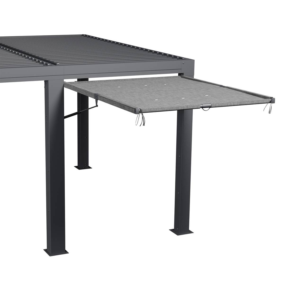 Toldo para pérgola bioclimática MAJAÉ Granito Para MAJAÉ 3,6 x 3,6 m - C. 158 cm - Alumínio, poliéster Granito