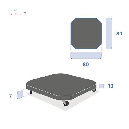 Base com peso para guarda-sol ATIAVO Cinza 90 kg - Betão