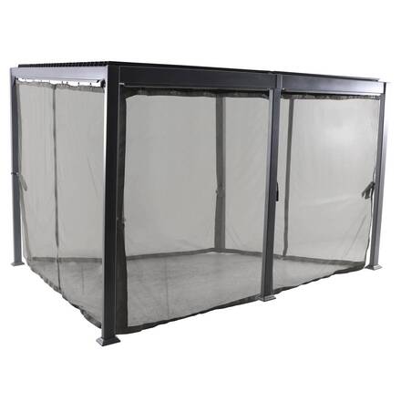 Mosquiteiro para pérgola bioclimática AVILA Grafite Para AVILA 4 x 3 m - Poliéster
