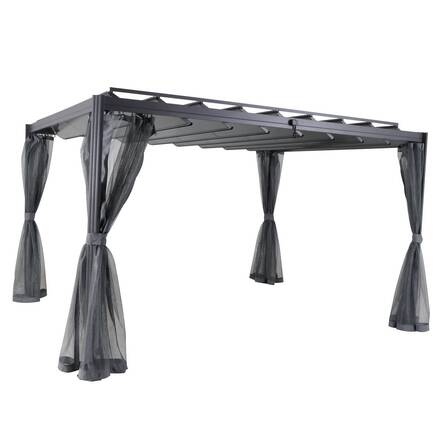 Mosquiteiro para pérgola BELIZE Ardósia Para BELIZE 3 x 3,8 m - L. 330 x A. 215 cm - Poliéster