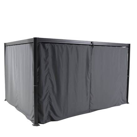 Cortinas para pérgola BELIZE Ardósia Para BELIZE 4 x 3 m - L. 214 x A. 330 cm - Poliéster
