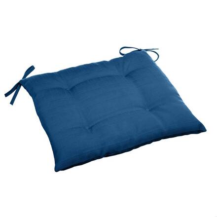 Almofada de cadeira quadrada 4 pontos KORAI Azul índigo 40 x 40 cm - Poliéster