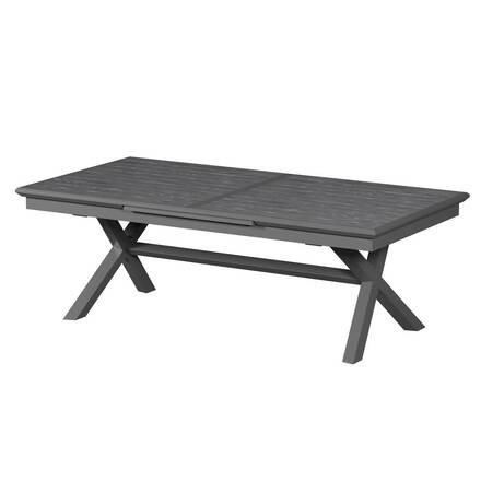 Mesa de jardim extensível AXIOME Ardósia granulada 12 lugares - Alumínio tratado com epóxi