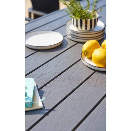 Mesa de jardim extensível AXIOME Ardósia granulada 12 lugares - Alumínio tratado com epóxi