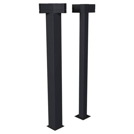 Kit de 2 postes de canto para pérgola bioclimática MAJAÉ Grafite Para MAJAÉ 3,6 x 3,6 m - Alumínio com tratamento epóxi