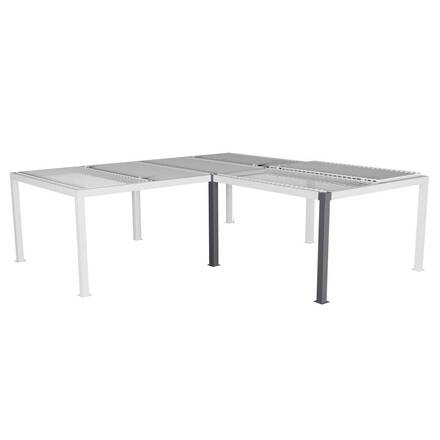 Kit de 2 postes de canto para pérgola bioclimática MAJAÉ Grafite Para MAJAÉ 3,6 x 3,6 m - Alumínio com tratamento epóxi