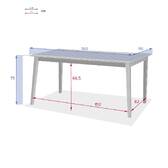 Mesa de jardim retangular TIWI Acácia 8 lugares - Acácia certificada FSC® Acácia