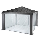 Cortinas mosquiteiras para gazebo PATIA Ardósia Para PATIA 4 x 4 m - Poliéster Ardósia