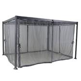 Mosquiteiro para pérgola BELIZE Ardósia Para BELIZE 3 x 3,8 m - L. 330 x A. 215 cm - Poliéster Ardósia