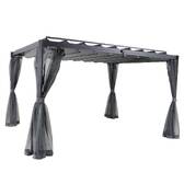 Mosquiteiro para pérgola BELIZE Ardósia Para BELIZE 3 x 3,8 m - L. 330 x A. 215 cm - Poliéster Ardósia