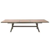 Mesa de jardim extensível AXIOME efeito madeira Honey / Praline 12 lugares - Alumínio tratado com epóxi Mel / Praliné