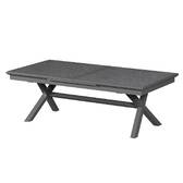 Mesa de jardim extensível AXIOME Ardósia granulada 12 lugares - Alumínio tratado com epóxi Ardósia de granito