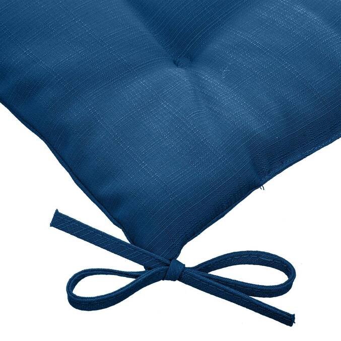 Almofada de cadeira quadrada 4 pontos KORAI Azul índigo 40 x 40 cm - Poliéster Azul índigo