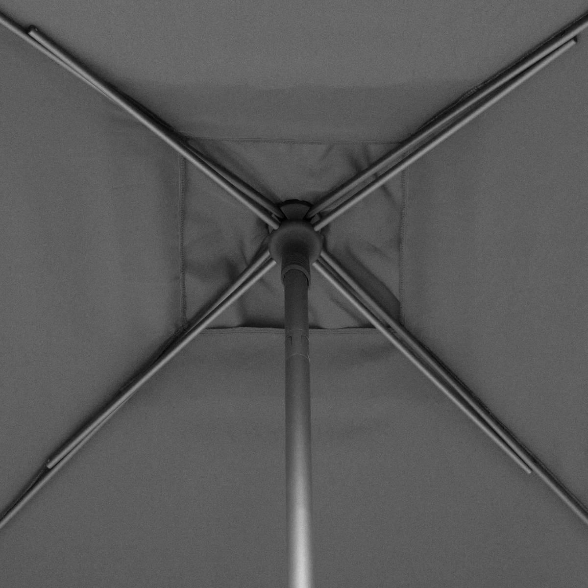 Guarda-sol central quadrado inclinável SOYA Ardósia 2,5 x 2,5 m - Aço, Poliéster Ardósia