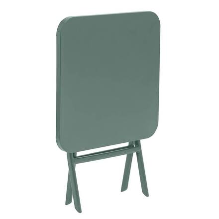 Mesa auxiliar de jardim quadrada GREENSBORO Verde azeitona 40 x 40 cm - Aço, Tratamento antiferrugem reforçado