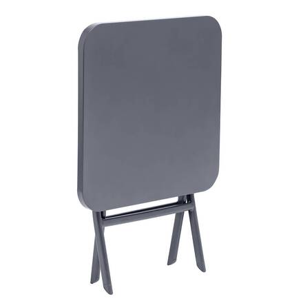 Mesa auxiliar de jardim quadrada GREENSBORO Grafite 40 x 40 cm - Aço, Tratamento antiferrugem reforçado