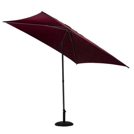 Guarda-sol central quadrado inclinável SOYA Bordéus 2,5 x 2,5 m - Aço, Poliéster