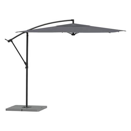 Guarda-sol lateral quadrado MANOA Ardósia 2,5 x 2,5 m - Alumínio com tratamento epóxi, Aço, Poliéster