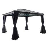 Pérgola BELIZE Grafite 3,6 x 3 m - Alumínio, Policarbonato Grafite