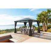 Pérgola BELIZE Grafite 3,6 x 3 m - Alumínio, Policarbonato Grafite