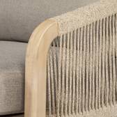 Cadeirão de jardim PAPOUASIE Taupe / Acácia Acácia certificada FSC®, Poliéster Taupe / Acácia