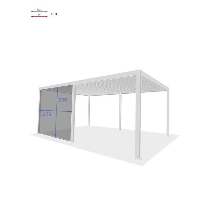 Toldo EVORA Ardósia Para EVORA Lado 3 m - 2,7 m - Alumínio, Texaline3445