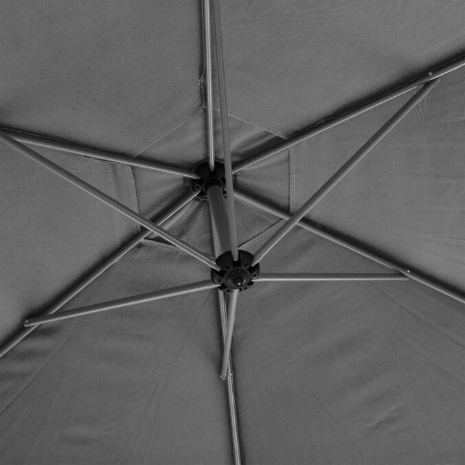 Guarda-sol lateral redondo MANOA Ardósia 3 m - Alumínio tratado com epóxi, Aço, Poliéster3445