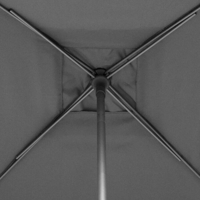 Guarda-sol central quadrado inclinável SOYA Ardósia 2,5 x 2,5 m - Aço, Poliéster Ardósia