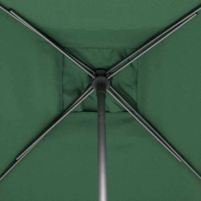 Guarda-sol central quadrado inclinável SOYA Verde oliva 2,5 x 2,5 m - Aço, Poliéster Verde-oliva