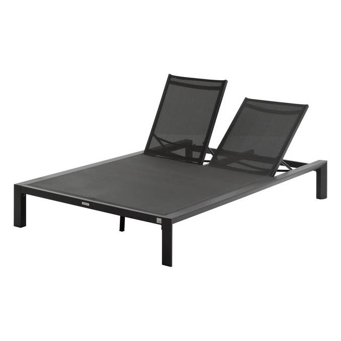 Cama de piscina dupla ÉVASION Antracite / Grafite 2 lugares - Alumínio tratado com epóxi, Texaline3509