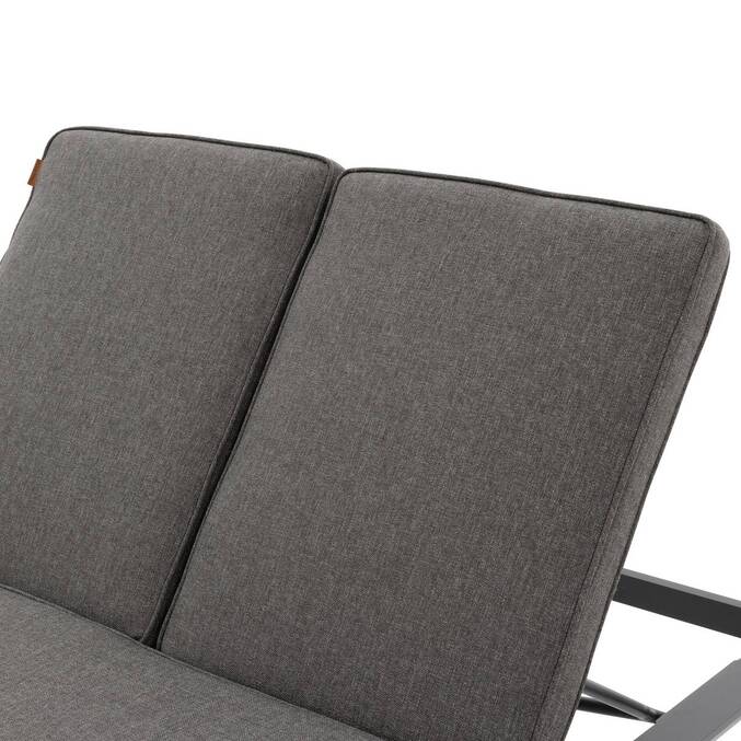 Cama de piscina dupla ÉVASION Antracite / Grafite 2 lugares - Alumínio tratado com epóxi, Texaline3509
