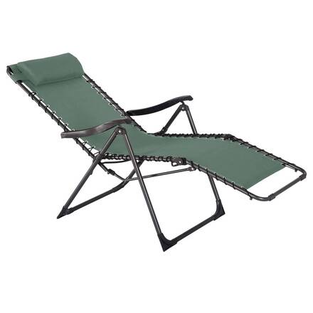 Poltrona relax de jardim SILOS Verde oliva 5 posições - Aço tratado com epóxi, Texaline