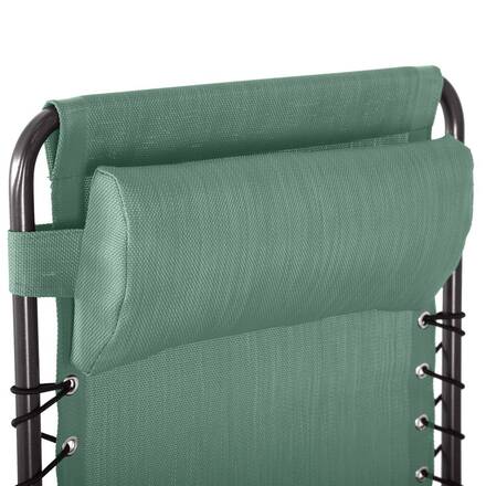 Poltrona relax de jardim SILOS Verde oliva 5 posições - Aço tratado com epóxi, Texaline