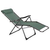 Poltrona relax de jardim SILOS Verde oliva 5 posições - Aço tratado com epóxi, Texaline Verde-oliva