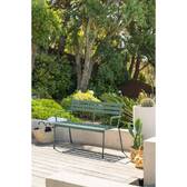 Banco de jardim GREENSBORO Verde oliva 2 lugares - Aço tratado com epóxi, Tratamento anticorrosão reforçado Verde-oliva