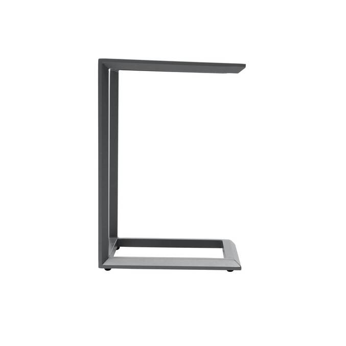 Mesa auxiliar de jardim quadrada ÉVASION Grafite 38 x 38 cm - Alumínio tratado com epóxi Grafite