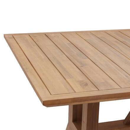 Mesa alta de jardim retangular PAPOUASIE em Acácia 8 lugares - Acácia certificada FSC®