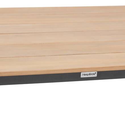 Conjunto de jardim ORIENGO Antracite / Grafite 5 lugares - Alumínio com tratamento epóxi, Acácia certificada FSC®, Poliéster