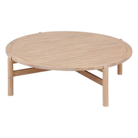 Mesa de centro de jardim redonda DEONA em acácia 120 x 38 cm - Acácia certificada FSC®