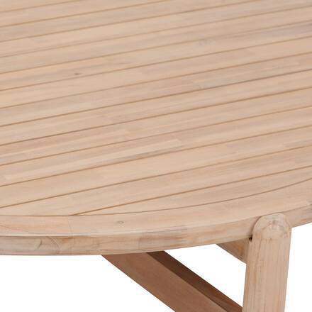 Mesa de centro de jardim redonda DEONA em acácia 120 x 38 cm - Acácia certificada FSC®