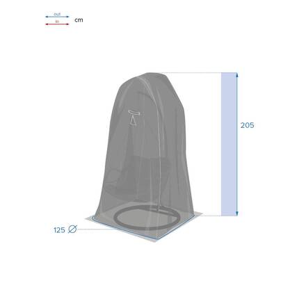 Capa de proteção HAMBO para cadeira suspensa tipo ovo Cinzento 205 x 125 x 125 cm - Poliéster