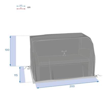 Capa de proteção HAMBO para sofá Cinza M 200 x 115 x 100 cm - Poliéster