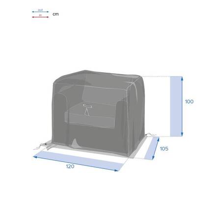 Capa de proteção HAMBO para poltrona cinza M 120 x 105 x 100 cm - Poliéster