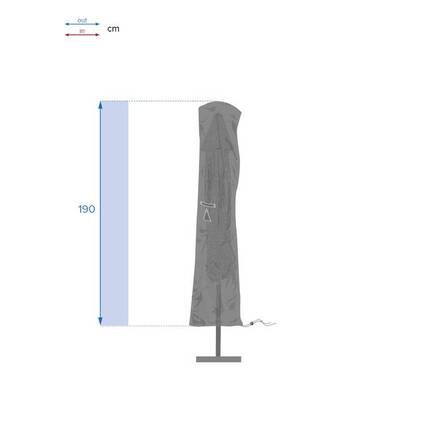 Capa de proteção HAMBO para guarda-sol central Cinza 190 x 50 x 50 cm - Poliéster