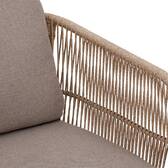 Cadeirão de jardim DEONA Taupe / Acácia Acácia certificada FSC®, Poliéster Taupe / Acácia