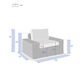 Cadeirão de jardim SAVINIA Tahini Alumínio tratado com epóxi, Resina sintética trançada Tahini