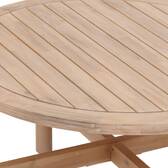 Mesa de centro de jardim redonda DEONA em acácia 80 x 48 cm - Acácia certificada FSC® Acácia